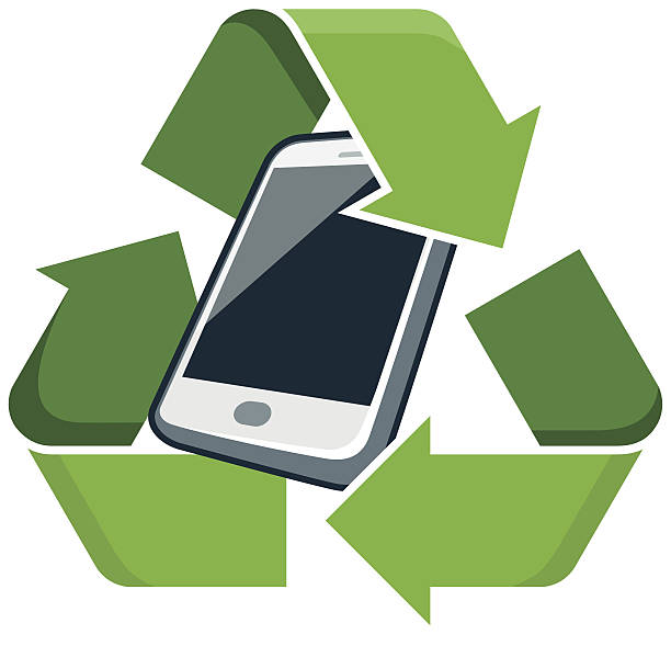 Recyclage des équipements électroniques dans un environnement numérique, illustrant l'économie circulaire numérique.