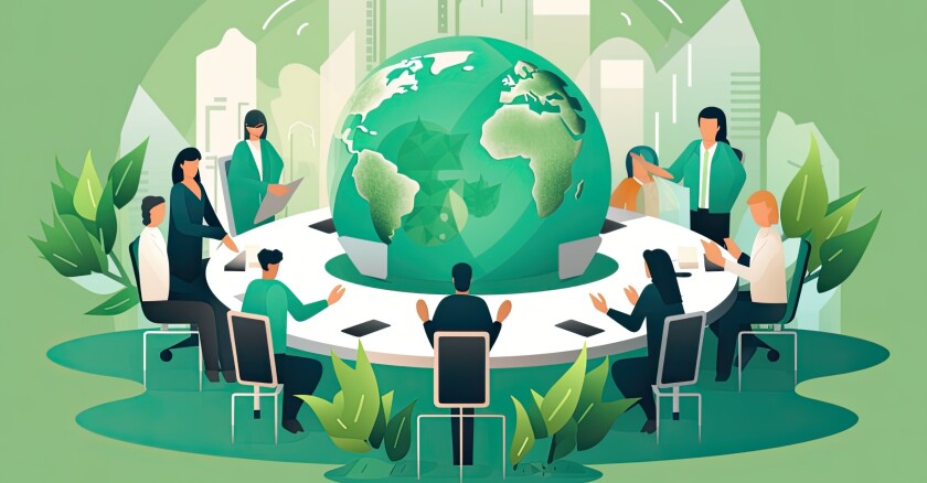 Dirigeants de PME consultant des données de reporting RSE