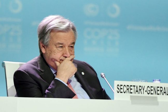 António Guterres « déçu » par le résultat de la COP25